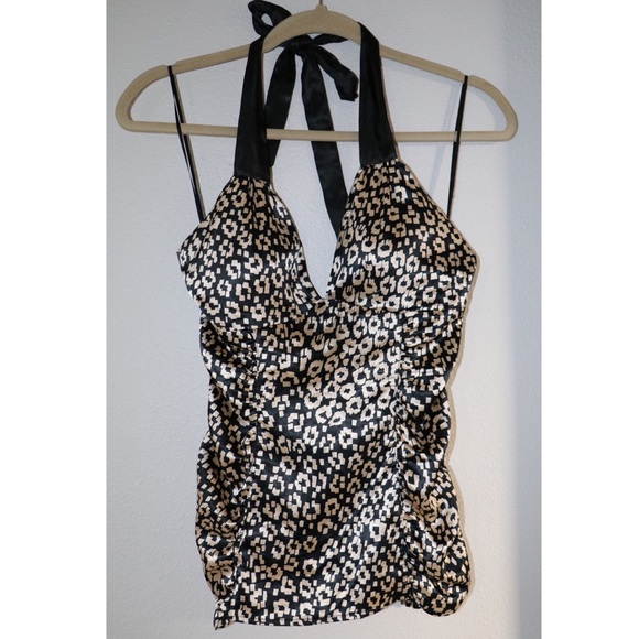 GUESS Ruched Halter Top - Picture 1 of 5
